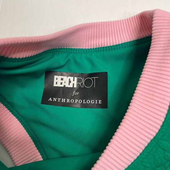 Beach Riot x Anthropologie Gwen Racerback Top Green Size XS - Picture 9 of 11